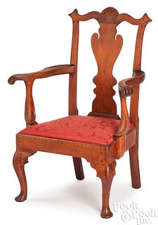 Pennsylvania Queen Anne walnut armchair, ca. 1765