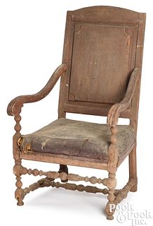 New York or New England painted wainscot armchair