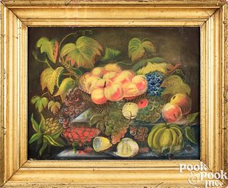 American pastel still life with fruit, 19th c.