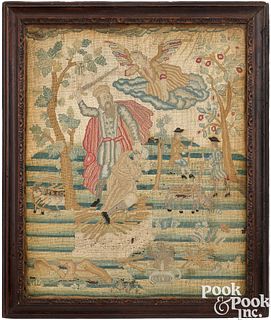 English needlework picture, early 18th c.