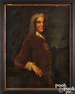 English oil on canvas portrait of a gentleman