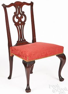 Massachusetts Queen Anne mahogany dining chair