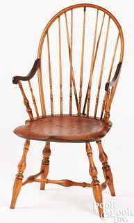 New England braceback Windsor armchair, ca. 1790
