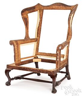 Massachusetts Chippendale mahogany easy chair