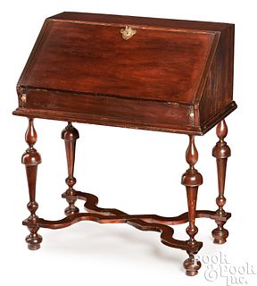 New England maple William and Mary desk on frame