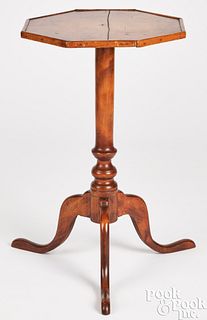 New England maple candlestand, early 19th c.