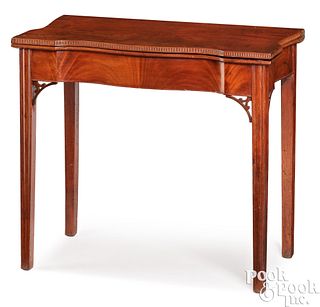 Rhode Island Chippendale mahogany card table