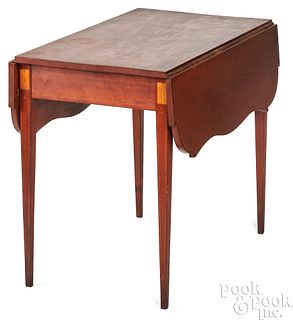 Federal inlaid cherry Pembroke table, ca. 1805