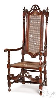 George I cane-back armchair, early 18th c.