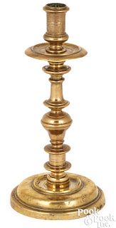 European brass candlestick, late 16th/early 17th c