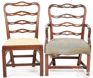 Philadelphia Chippendale ribbonback armchair
