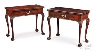 An important pair of Philadelphia games tables