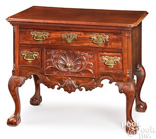 Chippendale carved mahogany dressing table