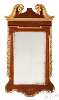 Mahogany and parcel gilt Constitution mirror