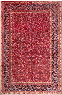 Saber Mashad Large Antique Persian Rug 18 ft 10 in x 12 ft 7 in (5.74 m x 3.83 m)