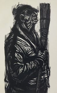 Raymond Gloeckler (1928-2022) woodcut