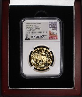 2021-W AMERICAN LIBERTY HIGH RELIEF GOLD COIN
