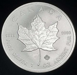 2021 Canada $5 Maple Leaf 1 ozt .9999 Silver