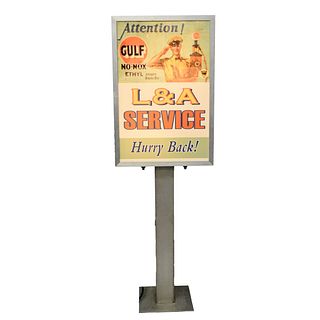 Vintage Gulf No-Nox Standing Advertising Sign