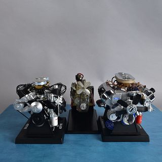 Three Vintage Engine Replicas