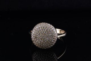 A White gold statement piece ring