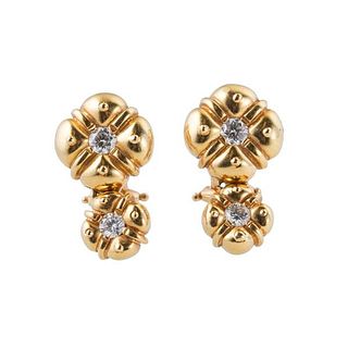 Patricia Fruttauro 18k Gold Diamond Earrings