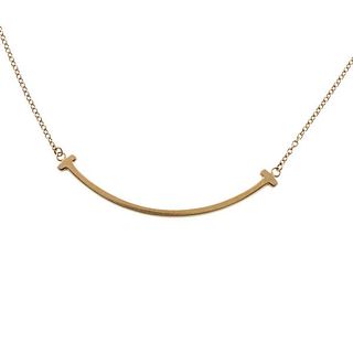 Tiffany &amp; Co T Smile 18k Gold Necklace