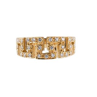 18k Gold Diamond Half Band Ring