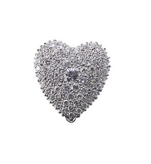 Platinum Diamond Heart Slide Pendant