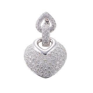 18k Gold Diamond Heart Pendant