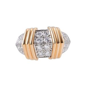 18k Gold Platinum Diamond Ring