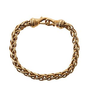 David Yurman 18k Gold Wheat Chain Link Bracelet