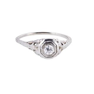 Art Deco 14k Gold Engagement Diamond Ring