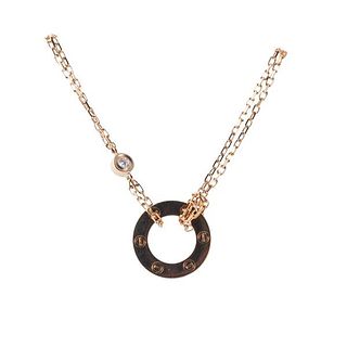 Cartier Love 18k Gold Diamond Pendant Necklace