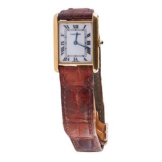 Cartier Tank Louis 18k Gold Watch 