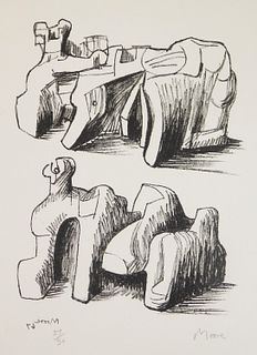 Henry Moore (British 1898-1986) lithograph