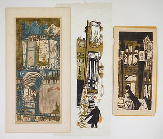 3 Ellen Nathan Singer (1937- ) woodcuts