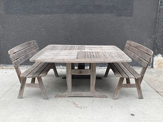 Patio Table & Benches by Jensen-Jarrah, Made in Australia