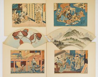 4 Toyokuni III Utagawa woodblocks
