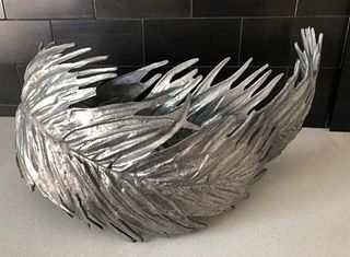 Cast Aluminum Palm Leaves by Arthur Court, Signed & Dated