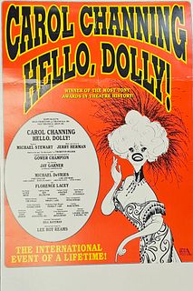 Carol Channing Broadway Hello Dolly Window Card