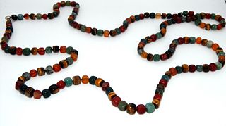 Fabulous.925 Sterling Silver Polised and Faceted Multicolored Specimen Stone Necklace 