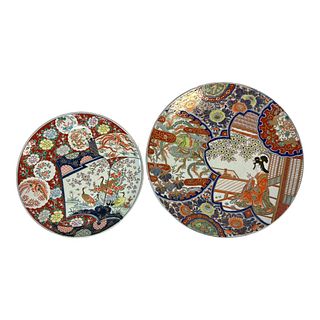 Two Large Imari Chargers 