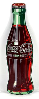 1962 Coca-Cola Porcelain Bottle Sign 