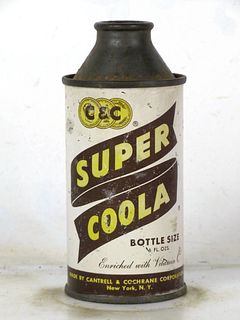 1955 C&C Cantrell & Cochrane Super Coola 6oz Cone Top Can New York New York