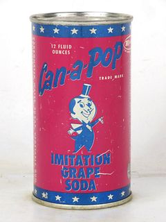 1964 Can-a-Pop Grape Soda 12oz Flat Top Can 