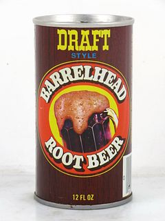 1977 Barrelhead Root Beer Columbus Ohio 12oz Ring Top Can 