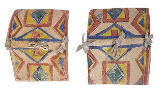 Pair Sioux Miniature Parfleche Envelopes