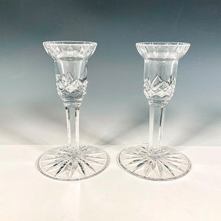 2pc Waterford Crystal Candlesticks, Lismore