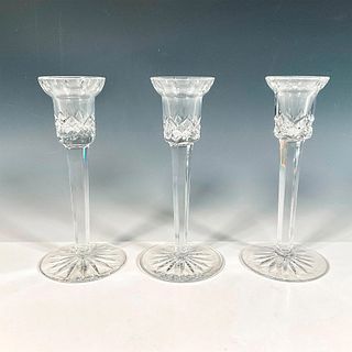3pc Waterford Crystal Candle Holders, Lismore